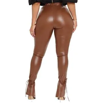 Stylish Women Flare Faux Leather Pants for Every Occasion
