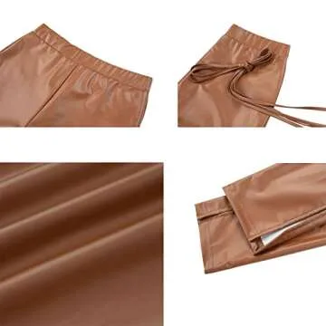 Stylish Women Flare Faux Leather Pants for Every Occasion