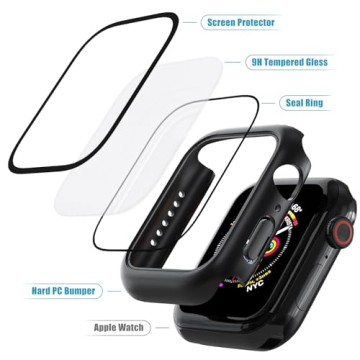 Foamia 2 Pack Apple Watch Case & Screen Protector