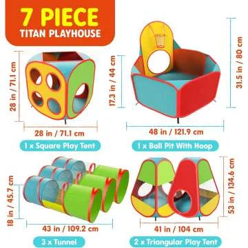 Playz Kids Play Tent with Big Ball Pit for Fun