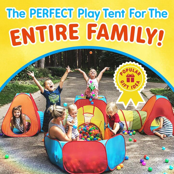 Playz Kids Play Tent with Big Ball Pit for Fun
