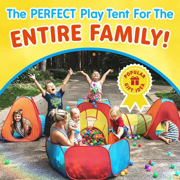 Playz Kids Play Tent with Big Ball Pit for Fun