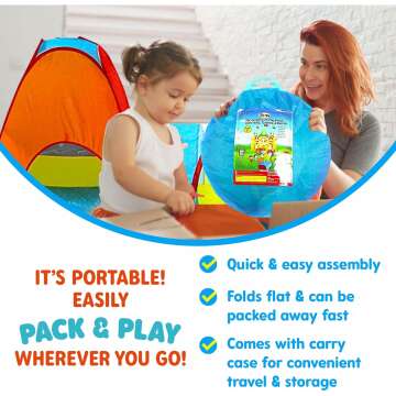 Playz Kids Play Tent with Big Ball Pit for Fun