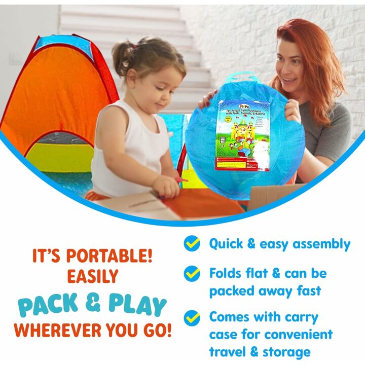 Playz Kids Play Tent with Big Ball Pit for Fun