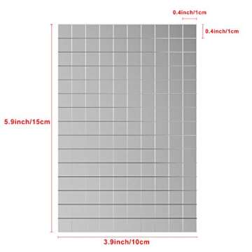 BENBO 1500 Mini Square Glass Mosaic Tiles, Self Adhesive 10mm Disco Ball Mirror Tiles for DIY Craft ...