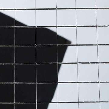 BENBO 1500 Mini Square Glass Mosaic Tiles, Self Adhesive 10mm Disco Ball Mirror Tiles for DIY Craft Decoration