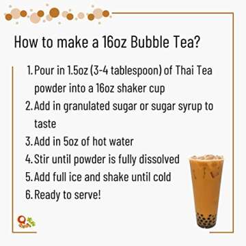 Qbubble Tea Powder Thai, 2.2 Pound