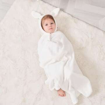 Toddler Towels with Hood Kids Hooded Bath Towel Baby Hooded Towels for Toddlers 0-5 Years, 2-Pack Absorbent Soft Toddler Bath Towel Kids Towels Bath Baby Towels with Hood Thick 50'' x 32'' Large