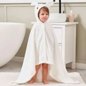 Toddler Towels with Hood Kids Hooded Bath Towel Baby Hooded Towels for Toddlers 0-5 Years, 2-Pack Absorbent Soft Toddler Bath Towel Kids Towels Bath Baby Towels with Hood Thick 50'' x 32'' Large