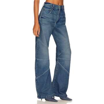 PLNOTME Women's High Waisted Barrel Jeans for All Seasons