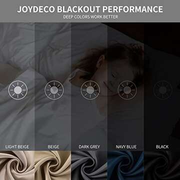 Joydeco Blackout Curtains 108 Inch Length 2 Panels Set, Thermal Insulated Long Curtains& Drapes 2 Bu...