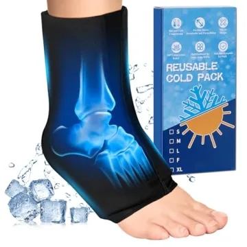 NOVASPORT Ankle Ice Pack for Injuries Reusable Ice & Hot Therapy Premium Hydra Gel 360° Full Covera...