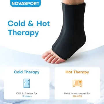 NOVASPORT Ankle Ice Pack for Hot & Cold Therapy Relief