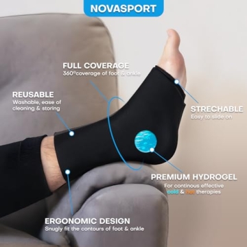 NOVASPORT Ankle Ice Pack for Hot & Cold Therapy Relief