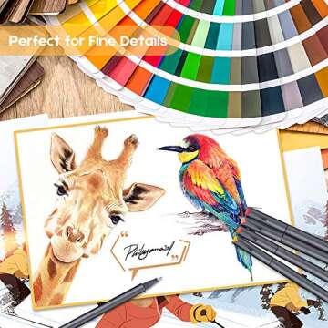 iBayam Journal Pens Planner Pens Journaling Pens Note Taking Pens Fine Point Pens Fine Tip Markers for Writing Coloring Drawing, Office School Teacher Student Pen Gift Supplies, 48 Vivid Colors