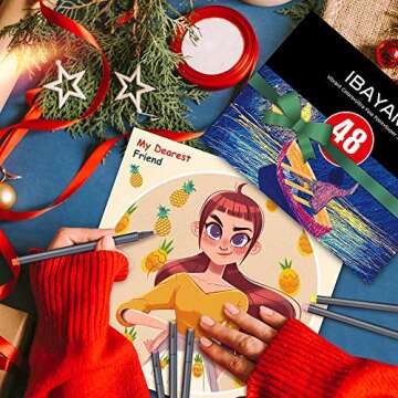 iBayam Journal Pens Planner Pens Journaling Pens Note Taking Pens Fine Point Pens Fine Tip Markers for Writing Coloring Drawing, Office School Teacher Student Pen Gift Supplies, 48 Vivid Colors