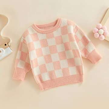 BemeyourBBs Toddler Baby Boy Girl Knit Sweater Pullover Sweatshirt Soft Warm Fall Winter Clothes Mat...