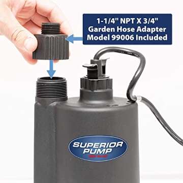 Superior 91250 Utility Pump - 1800GPH Power at Your Fingertips