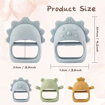 Baby Teething Toys, Teething Toys, Teethers for Babies 3-6 Months, Baby Chew Toys, BPA Free Teether ...