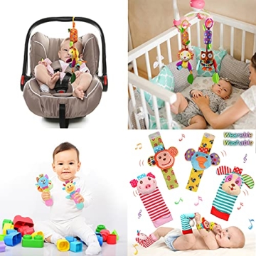 BLOOBLOOMAX Baby Rattle Set for Developmental Play