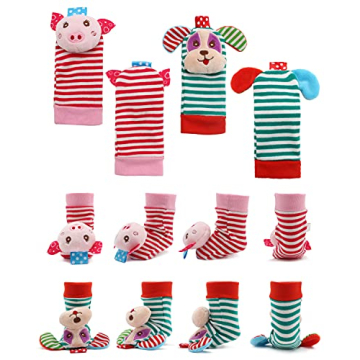 BLOOBLOOMAX Baby Rattle Set for Developmental Play