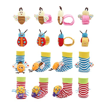 BLOOBLOOMAX Baby Rattle Set for Developmental Play