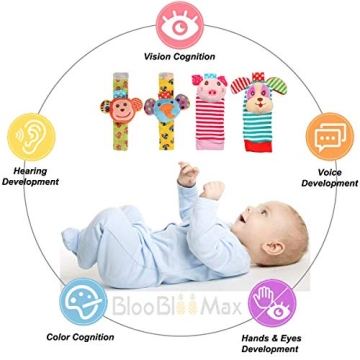 BLOOBLOOMAX Baby Rattle Set for Developmental Play