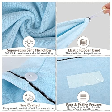 BEoffer Microfiber Hair Towel Wraps - Fast Drying & Anti Frizz