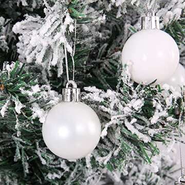 Emopeak 24Pcs Christmas Balls Ornaments for Xmas Christmas Tree - 2.36 Inch Shatterproof Christmas T...