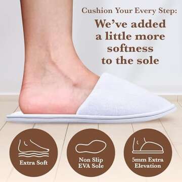 Comfortable Disposable Spa Slippers Bulk for Guests