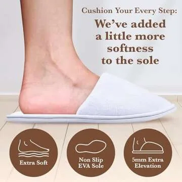 Comfortable Disposable Spa Slippers Bulk for Guests