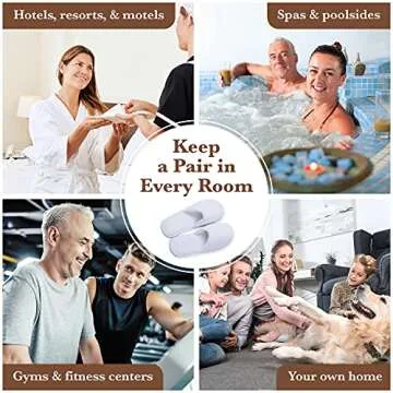 Comfortable Disposable Spa Slippers Bulk for Guests