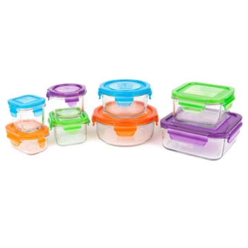 Wean Green Kitchen Set Glass Food Storage Variety Pack 8 Containers