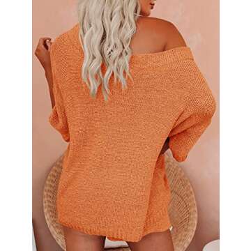 Chic Mafulus Women's Off Shoulder Knit Top Shorts Set