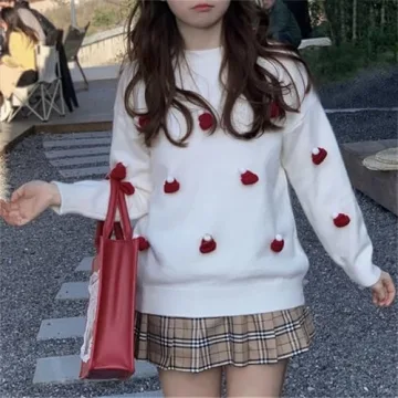 Women's Round Neck Long Sleeve Pullover Sweater with Cute Christmas Hat Casual Comfortable Fall Winter Knitted Tops (Green,One Size)