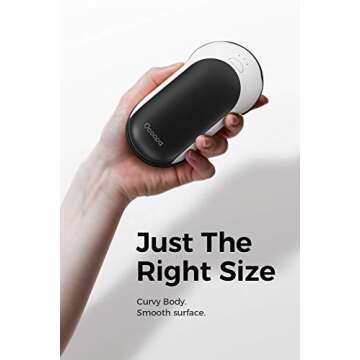 OCOOPA Hand Warmers Rechargeable, 15hrs Electric Hands Heater, 10000 mAh HandWarmer Portable Charger, 3 Levels Heating, Perfect for Golf, Hunting, Camping Gifts, H01