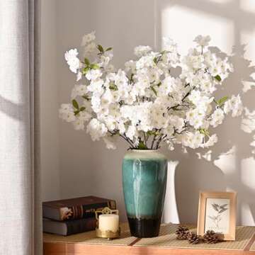 Sunm Boutique White Cherry Blossom Flowers Set of 3