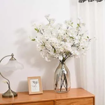 Sunm Boutique White Cherry Blossom Flowers Set of 3