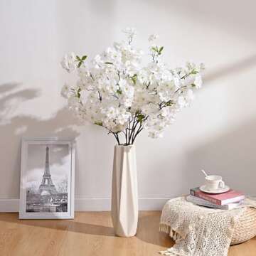 Sunm Boutique White Cherry Blossom Flowers Set of 3