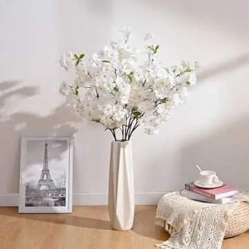 Sunm Boutique White Cherry Blossom Flowers Set of 3