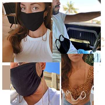 The Mask Chain - Rose Copper Plated Stylish Mask Chain, Mask Strap, Mask Lanyard, Mask Holder (Face Mask Not Included)