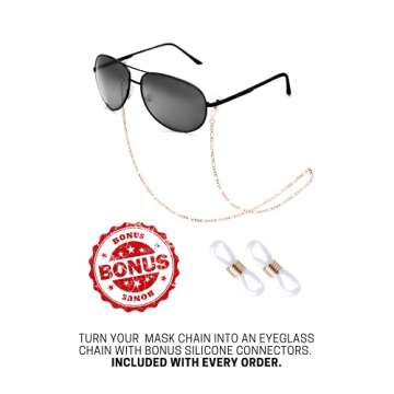 The Mask Chain - Rose Copper Plated Stylish Mask Chain, Mask Strap, Mask Lanyard, Mask Holder (Face Mask Not Included)