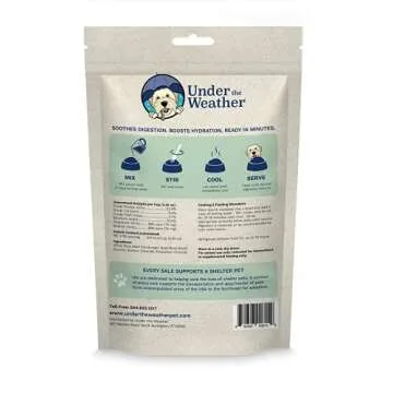 Under the Weather Bland Diet for Dogs | Easy to Digest for Sick Dogs | Always Be Ready | Contains Electrolytes - Natural Freeze Dried 100% Human Grade Meats| 1 Pack- Rice, Hamburger & Bone Broth - 6oz