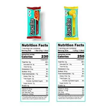 Stoka Bars| 8-Flavor Variety Pack | All Natural Energy Bar | High Protein | Low Carb | Keto and Vegan Friendly | 8 Bars