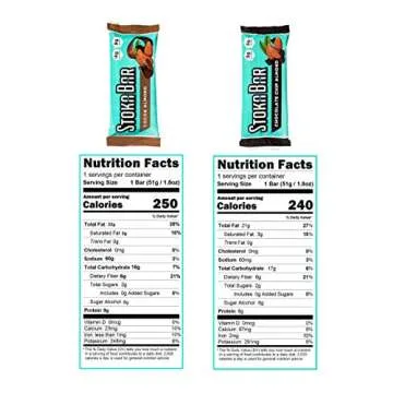 Stoka Bars| 8-Flavor Variety Pack | All Natural Energy Bar | High Protein | Low Carb | Keto and Vegan Friendly | 8 Bars