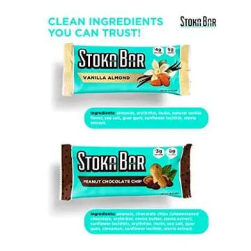 Stoka Bars| 8-Flavor Variety Pack | All Natural Energy Bar | High Protein | Low Carb | Keto and Vegan Friendly | 8 Bars