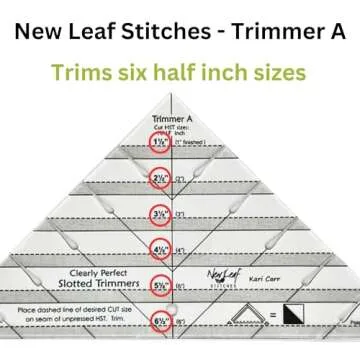 New Leaf Stitches Slotted Trimmer Ruler for Quilting Accurately