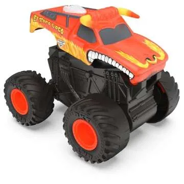 Monster Jam, 2-Pack Official Grave Digger and El Toro Loco Clip & Flip Monster Trucks, 1:43 Scale Kids Toys for Boys
