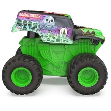 Monster Jam, 2-Pack Official Grave Digger and El Toro Loco Clip & Flip Monster Trucks, 1:43 Scale Kids Toys for Boys