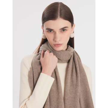 GOELIA 100% Pure Cashmere Scarf For Women Parallelogram Apricot Lightweight Spring Scarf For Women Cashmere Wraps Cashmere Scarf Women Gift Valentine's Day